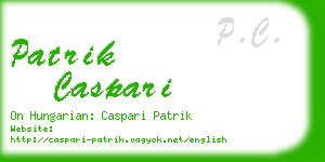 patrik caspari business card